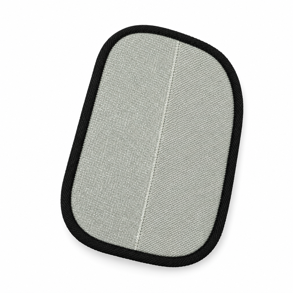 Pet hair remover glove, front woven side
